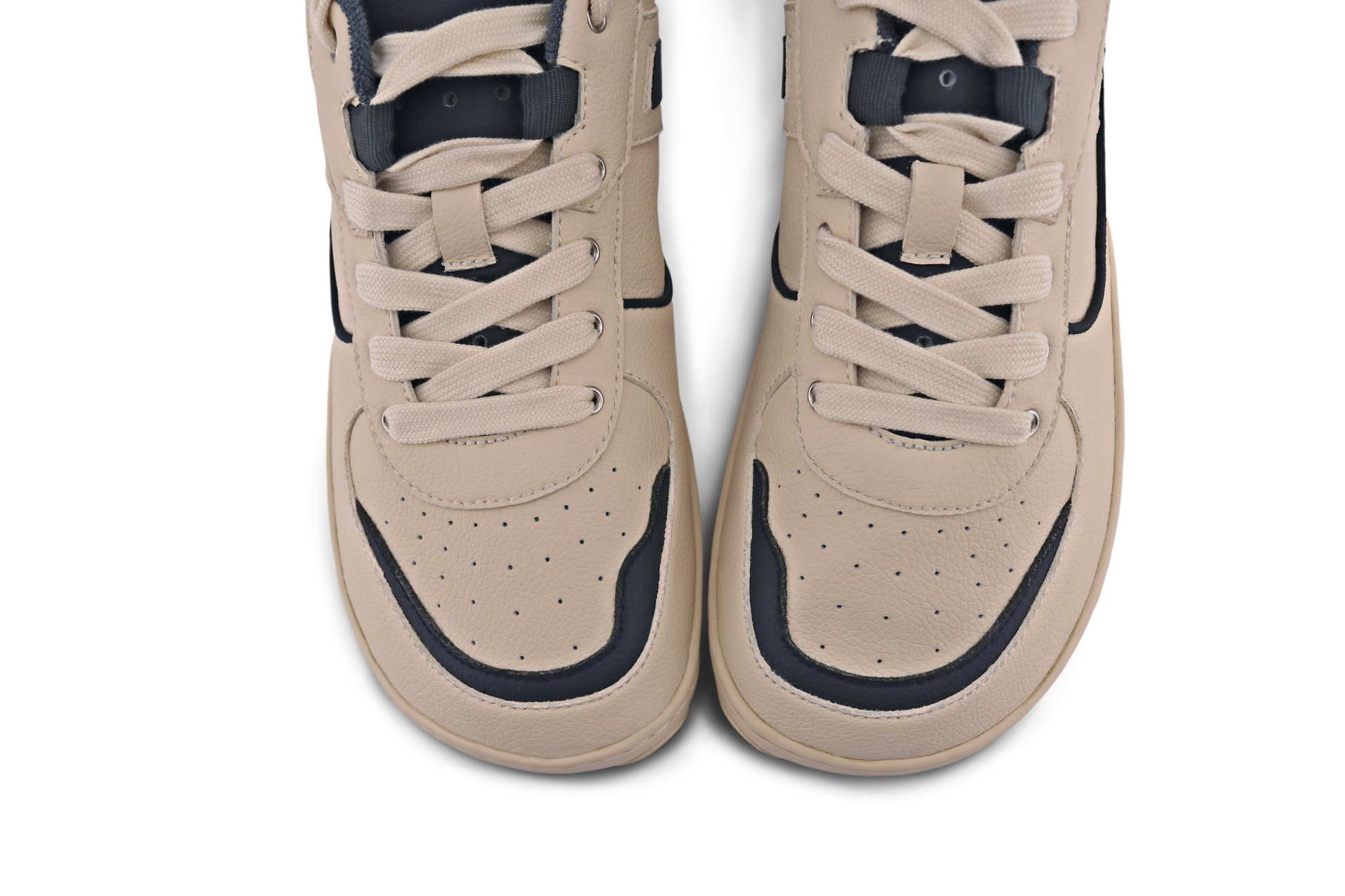 Above view of INKY sneakers with navy details