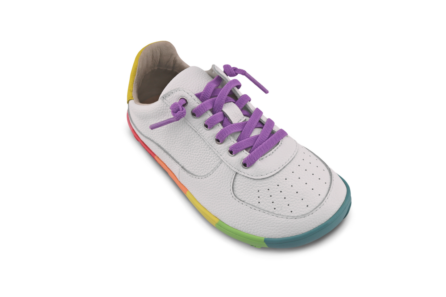 SINGLE PAPERKRANE NEON LOW JNR BAREFOOT SNEAKER ON ANGLE