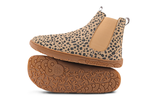 SIDE SOLE VIEW OF CHEETAH ADULT BOOTS