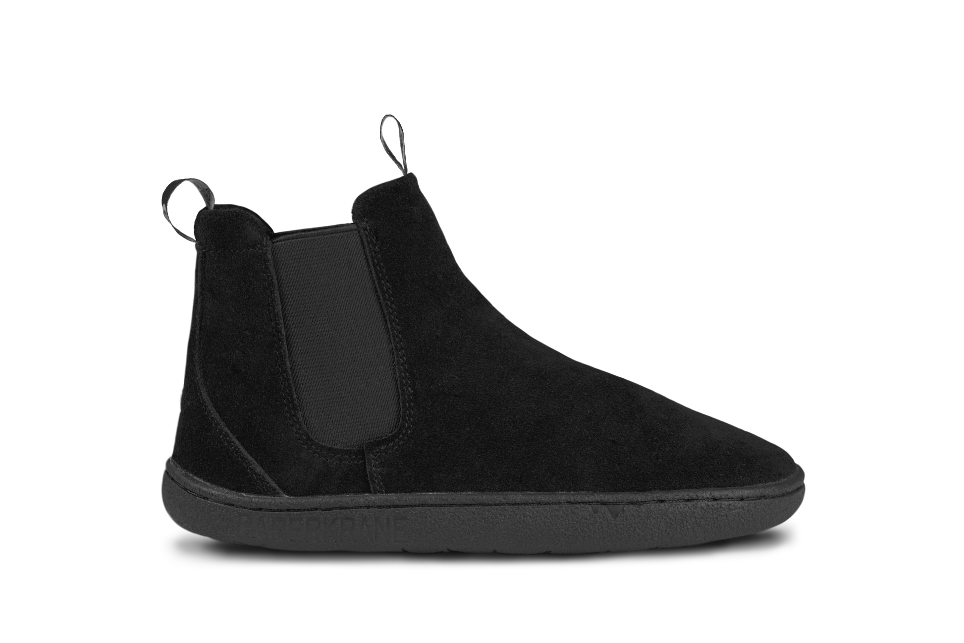 OUTSIDE VIEW OF SUEDE SHADE JNR CHELSEA BOOTS