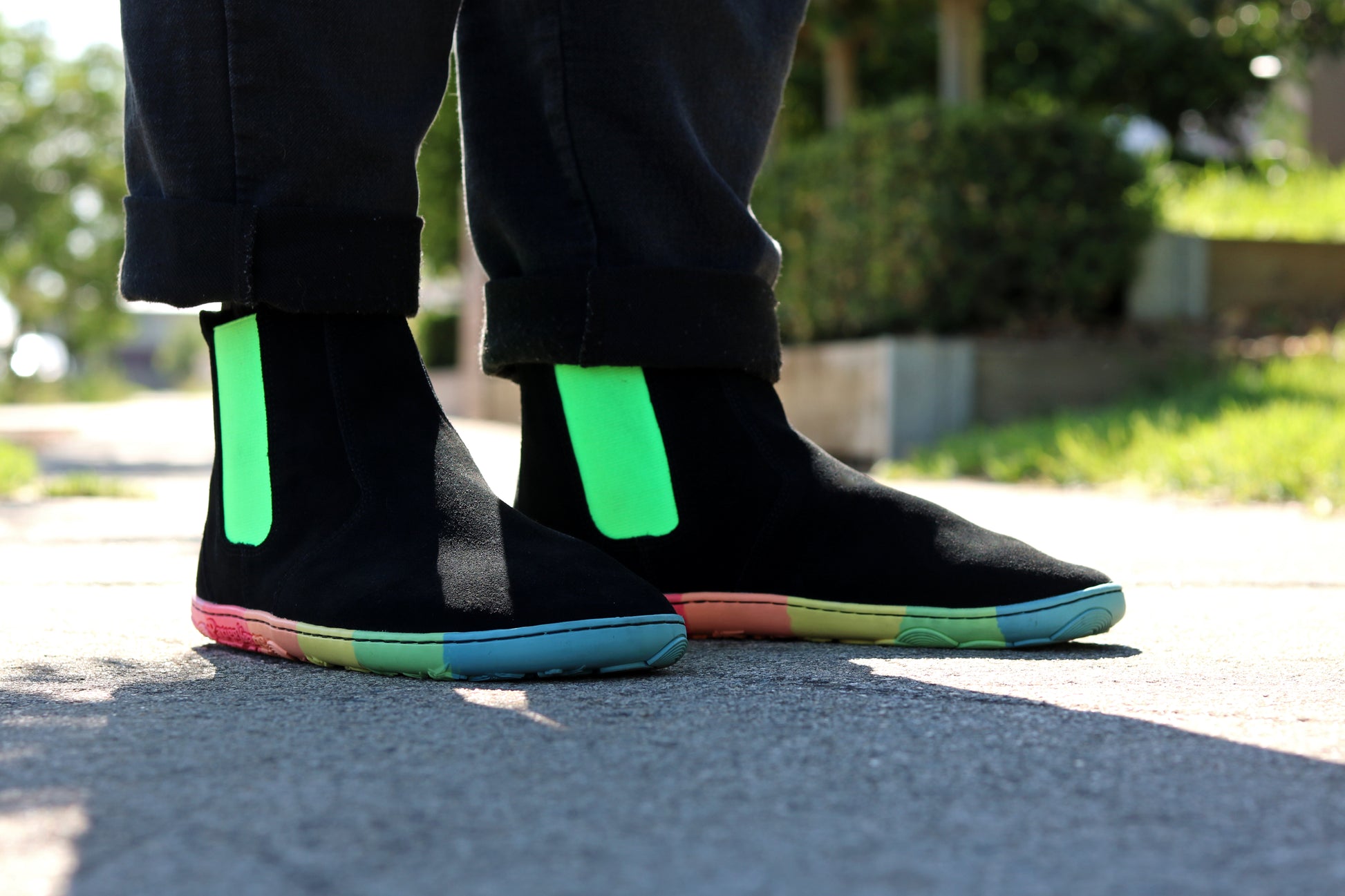 SKITTLE NEON BOOTS ON ADULT