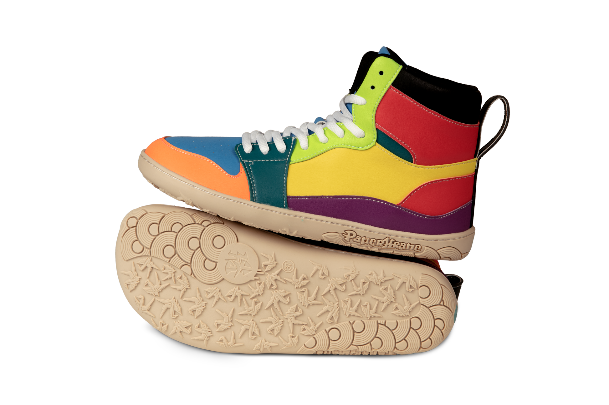 SIDE SOLE VIEW OF VEGGIE HIGH TOPS