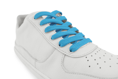 PaperKrane White Lows with blue laces