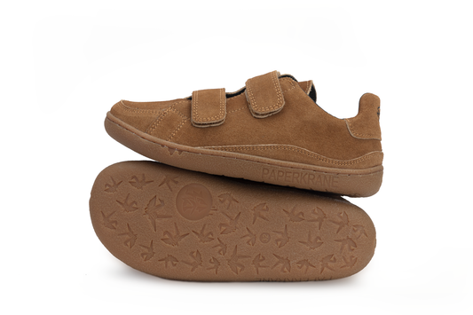 SIDE AND SOLE VIEW OF PECAN VELCRO PKS
